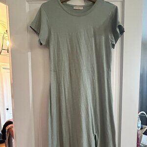 Natural by Known Supply t-shirt maxi dress in a soft sage green, size L